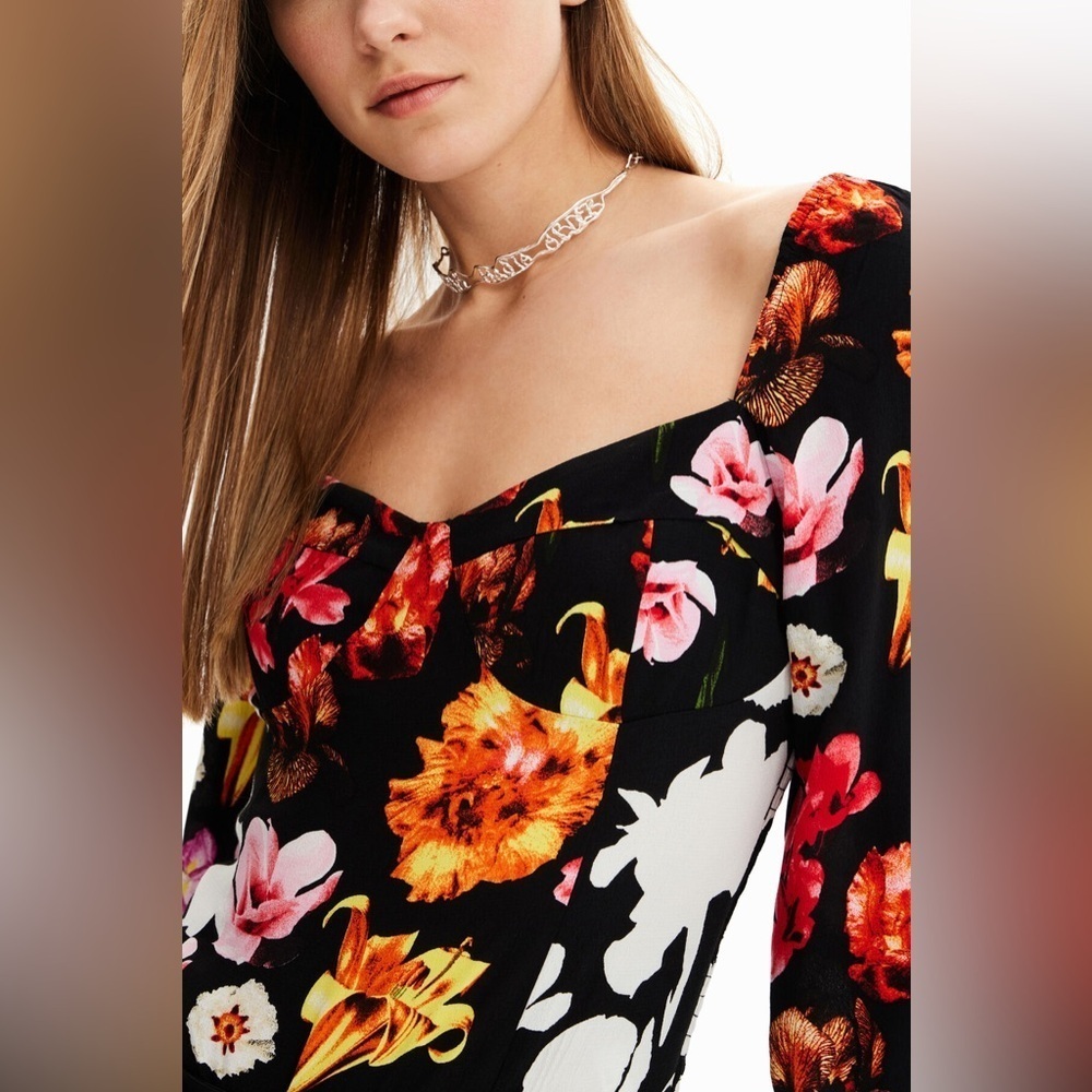 Desigual M. Christian Lacroix Floral Bodysuit Size XS NWT - Picture 4 of 11